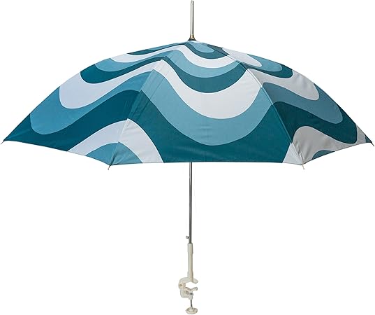 beach chair and umbrella