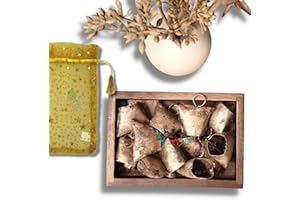 12 Pcs Rustic Vintage Jingle Bells Musical Polar Sleigh Bells and Sweet Us Gift Pouch Set, Meditation, Craft Work, Party Favors, Cow Bells, Christmas, Lucky Trapezoid, 1.5-in High