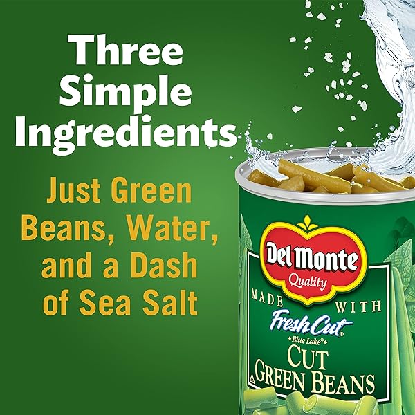 DEL MONTE CANNED FRESH CUT GREEN BEANS, 8 OUNCE