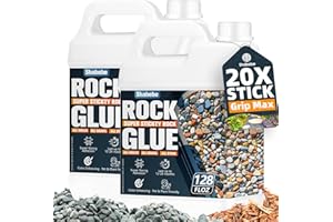 SHABEBE Rock Glue for Landscaping - 2 Gallon Mulch Glue with Grip Max for Strong Adhesion of Rocks, Gravel&Mulch, Long-Lasting Non-Toxic, Fast-Drying & Weather-Resistant Gravel Binder for Pebble, Pine Straw