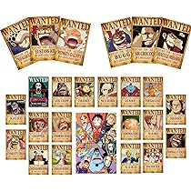 ONE PIECE １〜60& WANTED 25PCS Anime one piece Poster 7.8X11.2 inch New Bounty Wanted