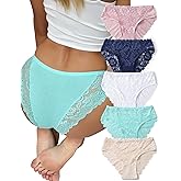 everyjoys Sexy Underwear Lace Panties for Women Bikini Underwear Hipster Underpants Lace Soft Breathe Briefs Multipack 5-Pack