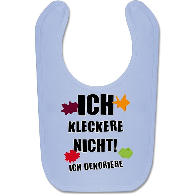 Shirtracer Sprüche Baby Ich Kleckere Nicht Baby Lätzchen Baumwolle