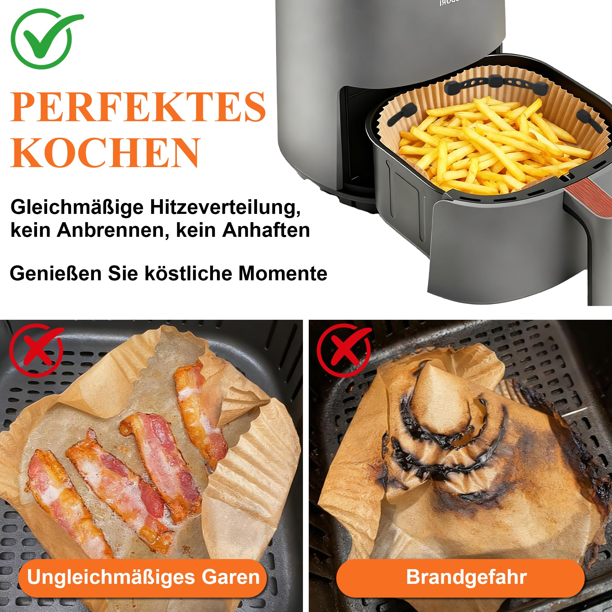 12 Stück Magnete für Airfryer Backpapier, hitzebeständig zum Kochen, Backen 6