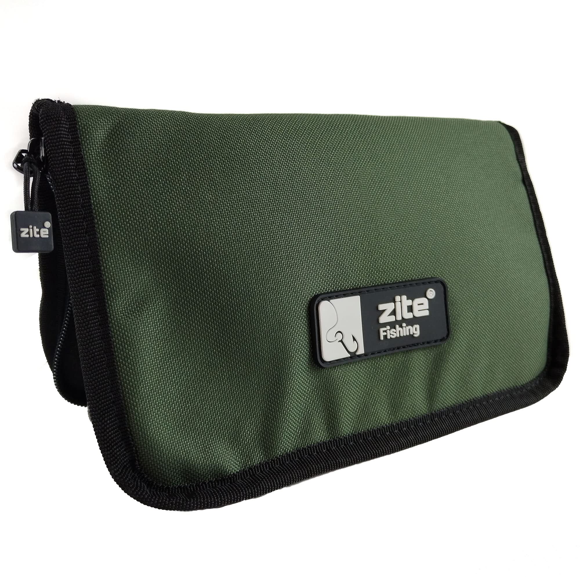 Zite Trout Fishing Bag, Blinker Wobbler & Bait Case, Ultra Light, Polyester, Green, 24 x 14 cm, Additional Pocket