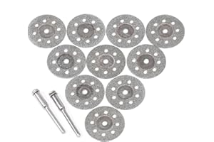 ChilternCasa 25mm 1" Diamond Cutting Wheel, 3mm 1/8 Inch Mandrel Cut Off Discs Rotray Tools for Dremel Pack of 12 Pcs