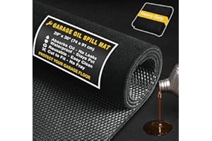 Golener Oil Spill Mat - Garage Floor Mat, Absorbent Oil Pad, Premium Maintenance Mat, Waterproof, Contain Liquid, Protect Garage Surface from Spill & Stain, Reusable, Washable, Durable, Black, 29”x36”