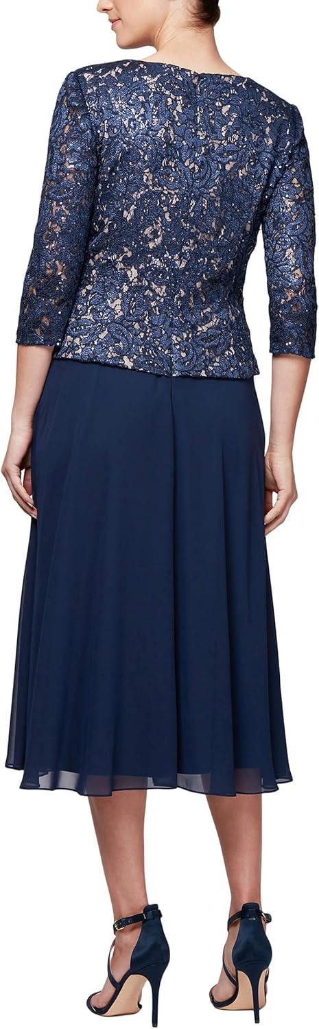alex evenings petite sequin lace gown