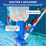POSENOOR Pool Cleaning Kit with Vacuum Cleaner & 48" Pole Set view 3