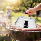 HaWare 2 Pack 9 Inch Cheese Melting Dome with Heat-Proof Handle Stainless Steel view 5