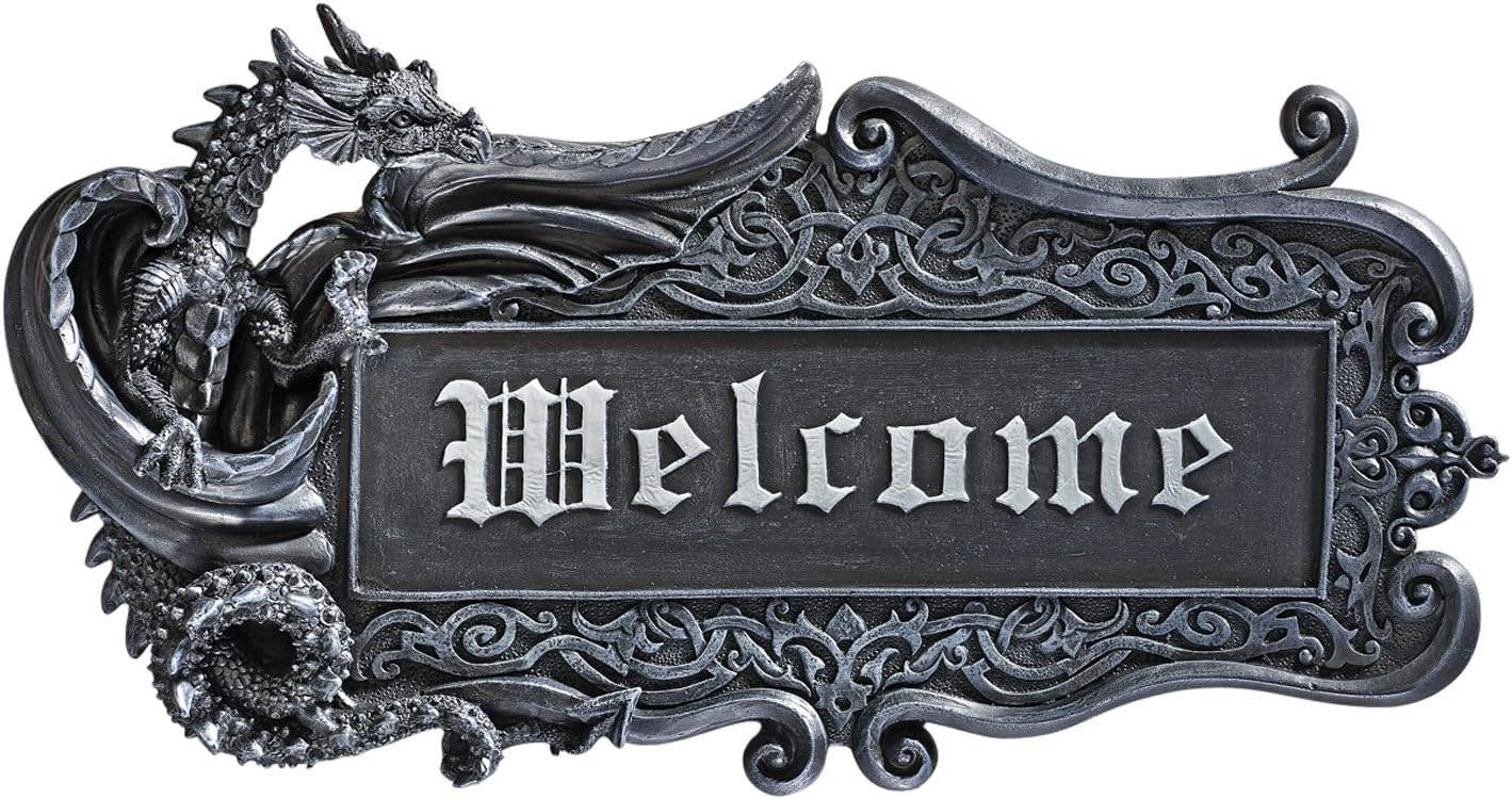 Plaques & Wall Art - Design Toscano Dragon Welcome Wall Plaque