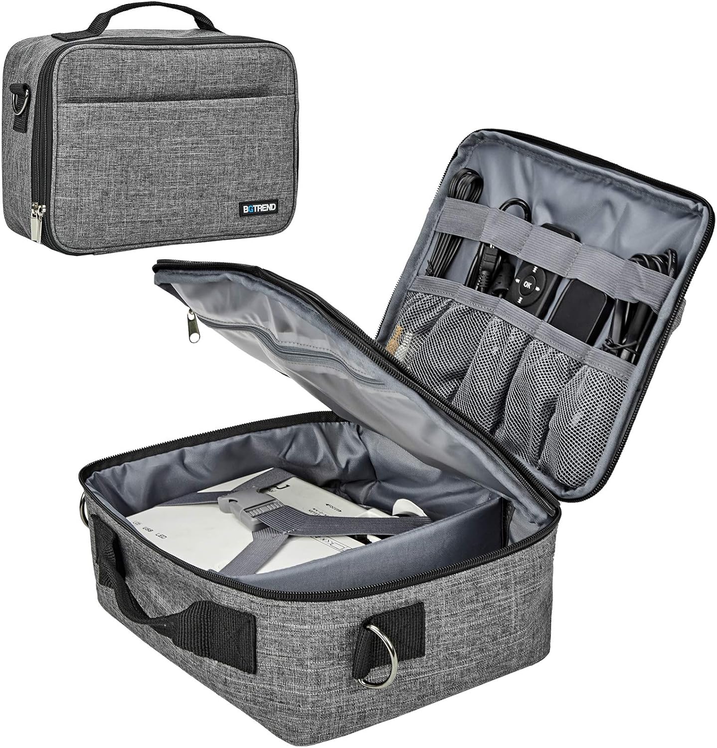 BGTREND Carrying Bag for Mini Projector, Portable Case for DR.J Mini Projector and Accessories,Grey（Patent Pending）: Electronics