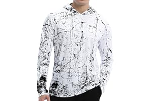 WELIGU Men's UPF 50+ Sun Protection Hoodie Shirt Long Sleeve SPF Fishing Outdoor UV Hiking Lightweight Shirts