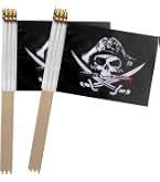 Amazon.com : TSMD Pirate Jack Rackham Stick Flag Small Mini Hand