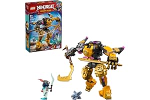 LEGO NINJAGO Arin’s Spinjitzu Battle Mech Building Toy - Ninja Building Set for Kids, Ages 7+ - with Arin, Baby Ryu, & Villain Minifigures - Gift Idea for Boys, Girls, & Dragons Rising Fans - 71839