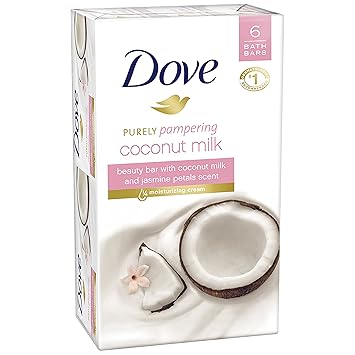 Dove Purely Pampering Beauty Bar, Coconut Milk 4 Ounce, 6 Bar