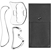 H-Brotaco 3-in-1 Stainless Steel Gua Sha & IASTM Muscle Scraping Massage Tools Set for Soft Tissue Therapy – Ideal for Physical Therapy & Body Recovery