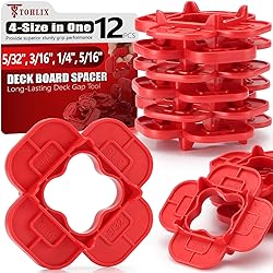12 Packs 4-in-1 Multi-Size Deck Spacer Tool