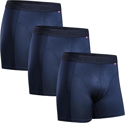 Boxer Uomo Sportivi, 3 Paia, Blu, M