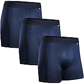 DANISH ENDURANCE Men's Performance Boxer Briefs (3-Pack) – Moisture-Wicking, Quick-Dry Comfort with Extra-Long Fit