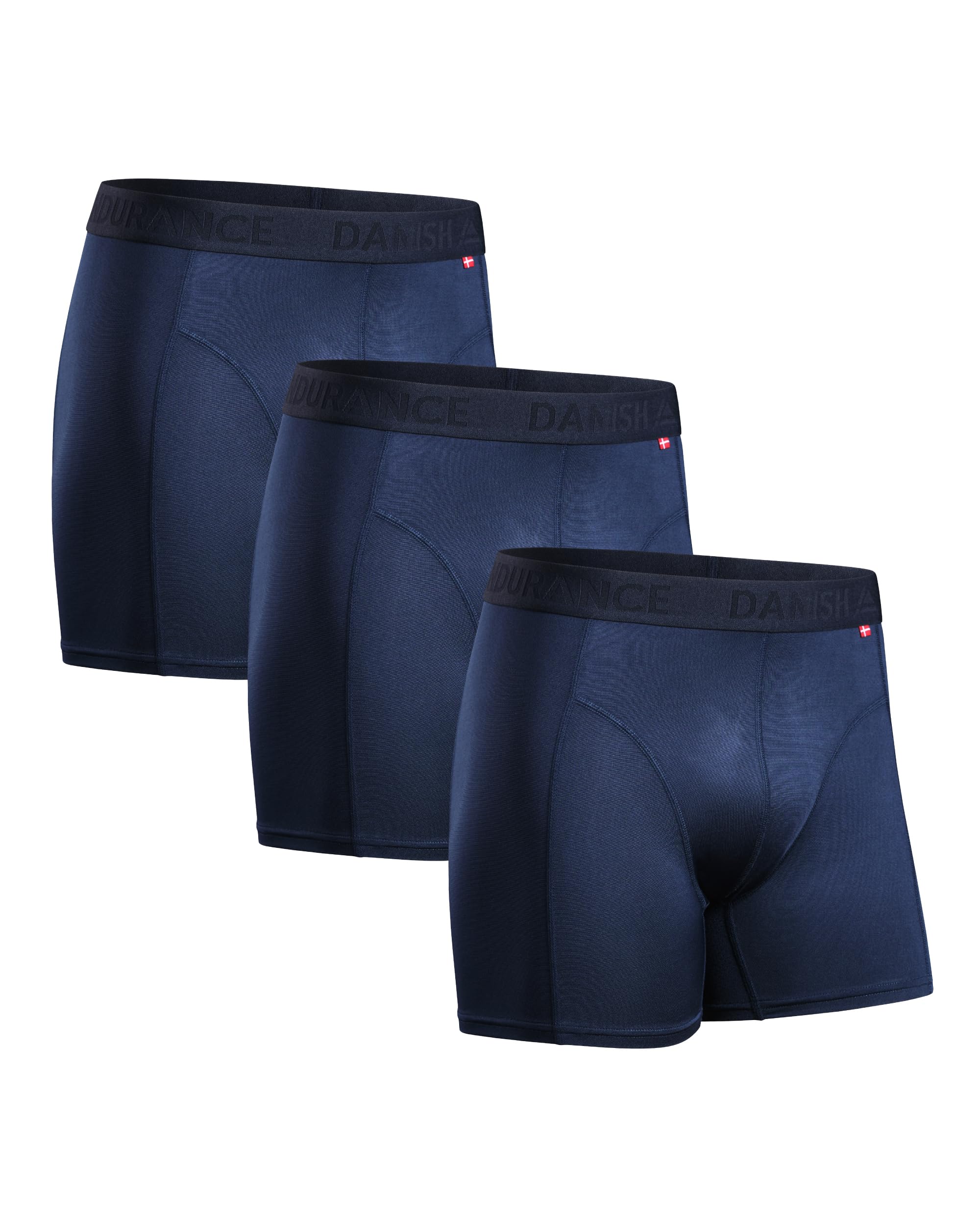 Photo 1 of DANISH ENDURANCE Mens Trunks, Boxer Briefs, Boxers, Shorts Underpants, 1 Pack, Blue, X-Large