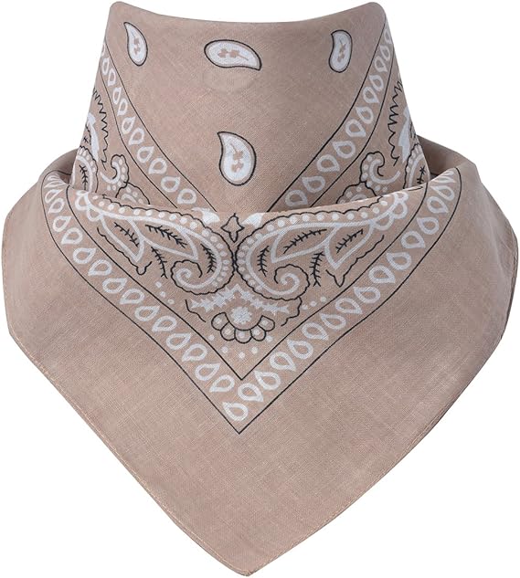 Accessorio Testa Collo Estivo 2 Bandane 100% Cotone Stampa Paisley Sciarpa Versatile Per N 1075603 - Foto 6