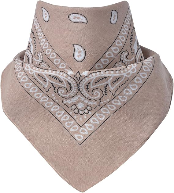Bandana Trade Winds Arancione 100% Cotone - Paisley Double Face Per Testa E Collo