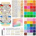 Sistenia Friendship Bracelet Kit, 14,000pcs 48 Colors Bracelet Making Kit Clay Beads with Number Letter Bead Set Concert Merch Arts and Crafts Gifts for Kids Adults Teen Girls Jewelry Making Supplies