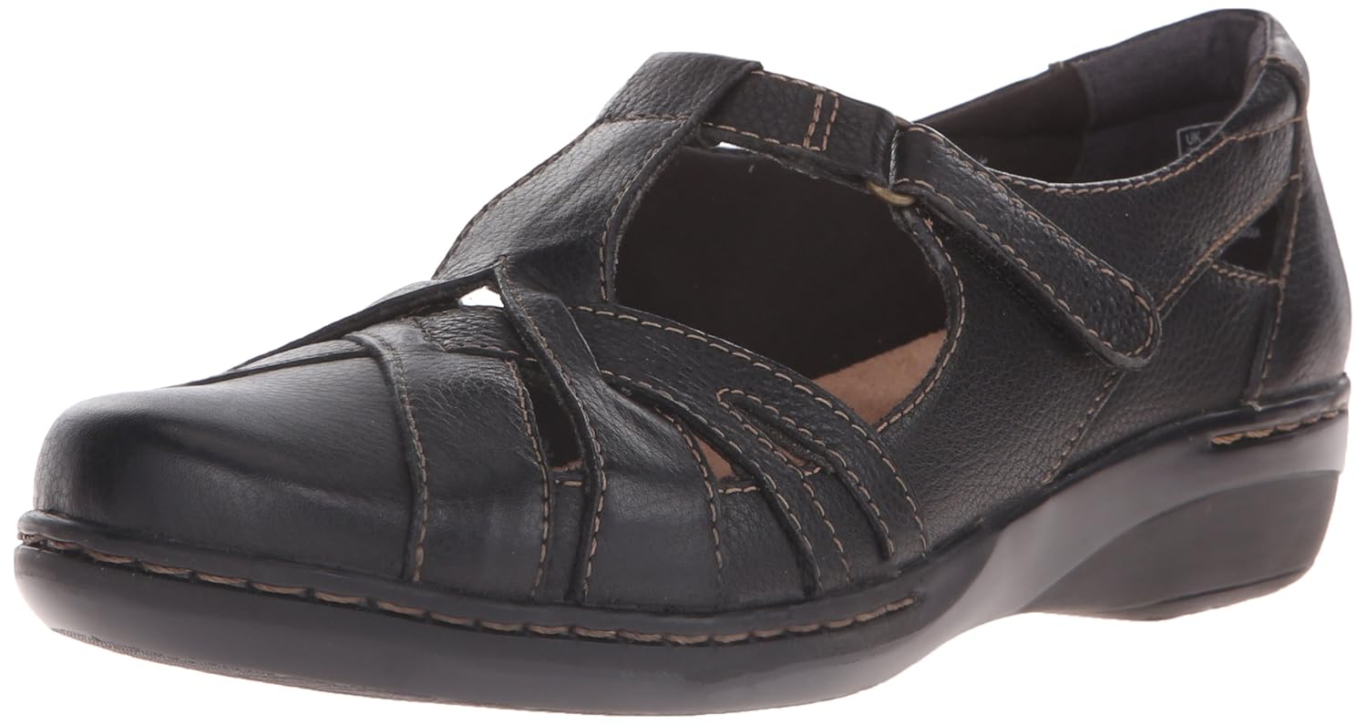 clarks women's evianna doyle fisherman sandal black 6 b(m) us