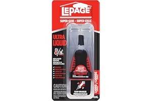 LePage Super Glue Ultra Liquid Control, Clear Superglue, Cyanoacrylate Adhesive Instant Glue, Quick Dry - 4 ml Bottle, 1 Pack
