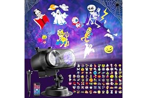 JACKYLED Christmas Projector Light, Outdoor 2-in-1 HD Holiday Projector Light Outdoor with Remote Control, Timers, IP65 Waterproof (12 Slides, 10 Colors)