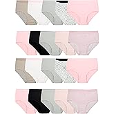 Fruit of the Loom Girls' Cotton Brief Underwear Multipacks