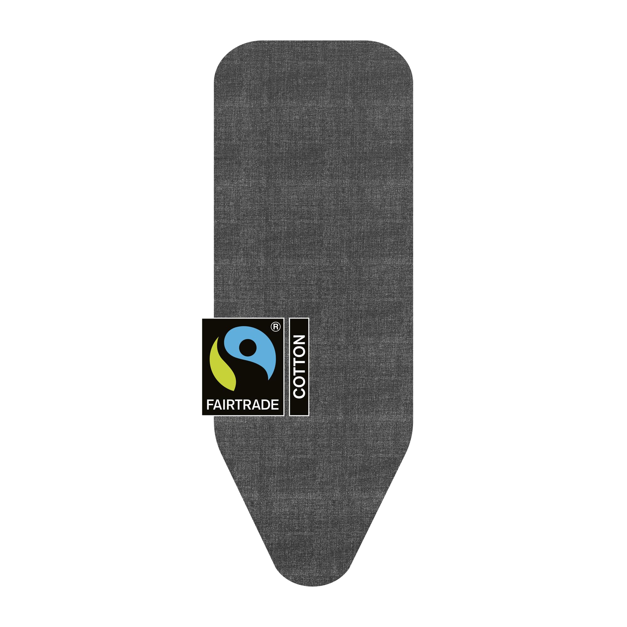 Brabantia Ironing Board Cover C 124x45 cm – Denim Black | 100% Cotton Top Layer with 8mm Foam Padding for Size C Ironing Boards | Durable, Washable, and Easy to Install