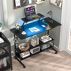 Height Adjustable Standing Desk with Power Outlets