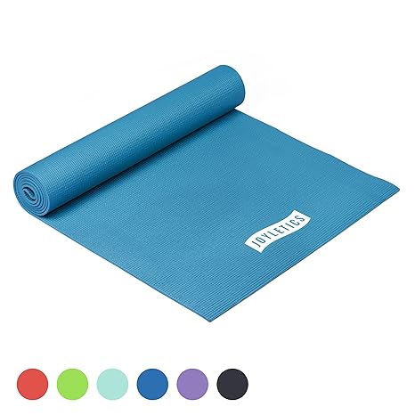 Joyletics® Yogamatte »50« + e-Book und Traggegurt | für Yoga, Pilates, Bodentraining | 183 x 61 x 0,5cm | Rutschfest, strapaz