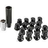 Rays 17HEX Rock &amp; amp; nut set (for 4 holes) M12 &times; 1.25 Black 74082000003BK