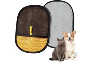 1 Pack Pet Hair Removal Electrostatic Glove for Dogs and Pets, Washable & Reusable Electrostatic Pet Hair Remover Glove, Dura