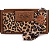 Montana West X Wrangler Wallet for Women Ladies Female Card Cases & Money Organizers Wristlet with Wallet Large Clutch with Coin Purse Smooth Zipper and Rfid Lining
