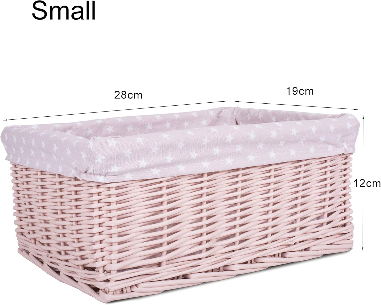 Greenleaves Colorful Painted Nursery Baby Room Wicker Storage Basket