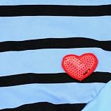 Zunea Small Dog Shirt Striped Love Heart Sequin Tee Blue M view 5