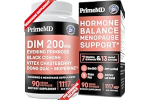 PRIMEMD 20-in-1 Menopause Supplements for Women - Dim Supplement Women - Estrogen Supplement for Women - Black Cohosh for Menopause Hot Flashes Menopause Relief for Women - Perimenopause Supplements Women
