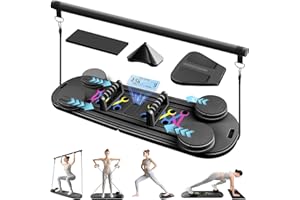 CORIARDO Pilates Reformer, Reformer Pilates Machine for Home Workout, Multifunctional Abdominal Board, Portable Foldable Ab Trainer Machine, Pilates Core Workout Equipment for Women