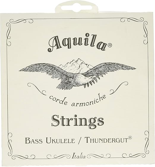 Aquila 68u Bass Ukulele Strings Thundergut Gdae Tuning Stability Set Of 4 White