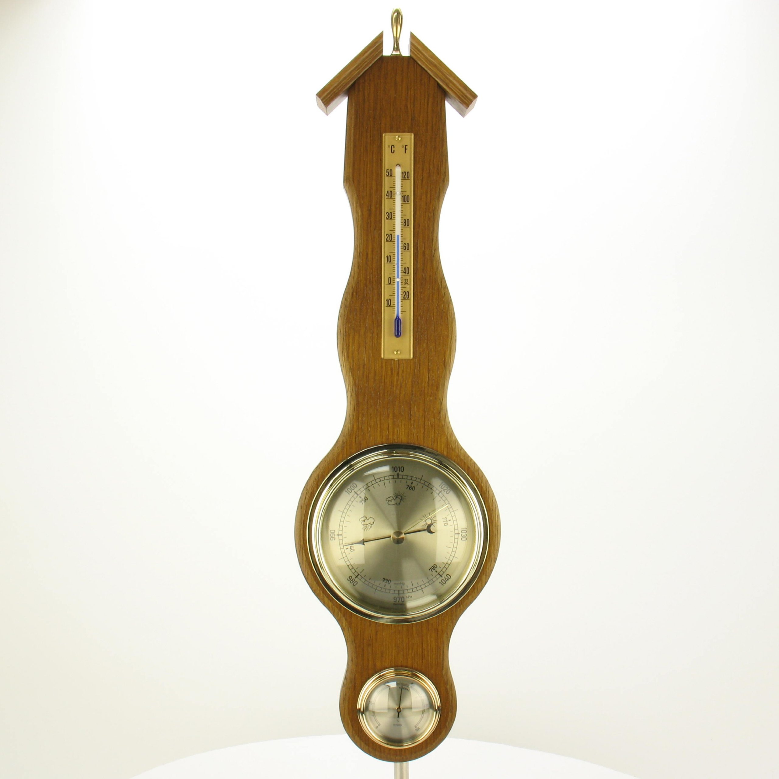 Blooming Weather 20.1037.01 Banjo Barometer Weather Station - Oak