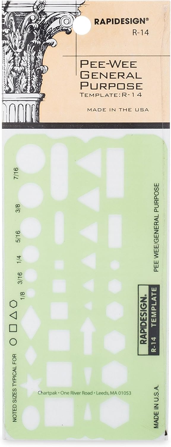 Rapidesign Master General Purpose Template, 1 Each (R18) : Paper Templates : Office Products