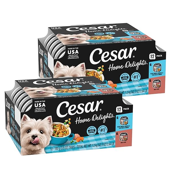 CESAR HOME DELIGHTS ADULT WET DOG FOOD, SLOW...