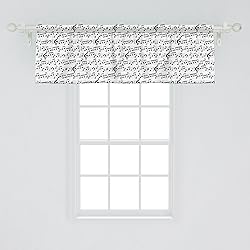 Ambesonne Music Window Valance, Abstract Style
