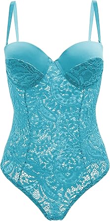 Amazon.com: Monroe Push-Up Lace Teddy 