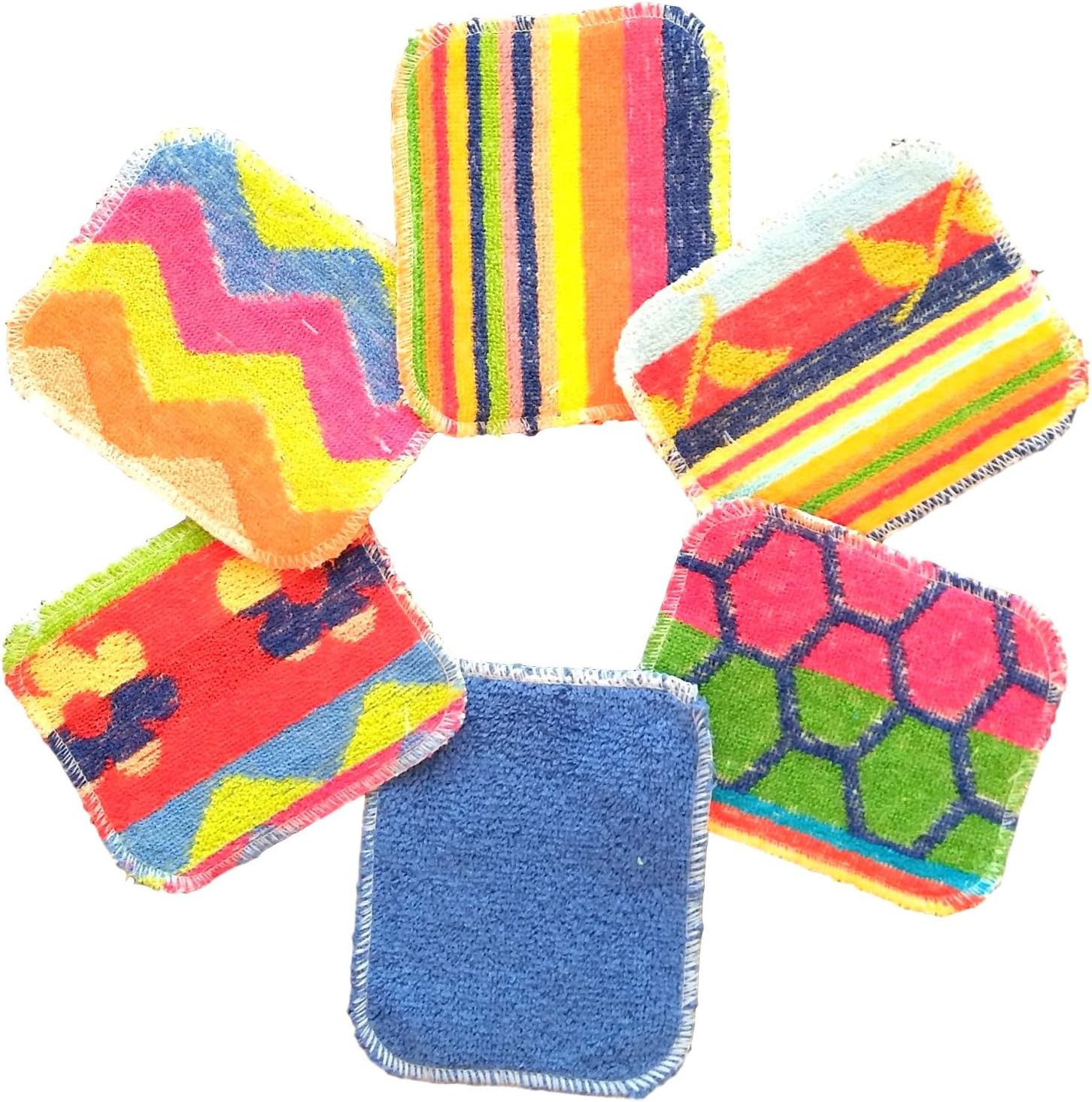 World's Best Flat Pot Scrubbers. Dishwasher Safe. Assorted Colors (6