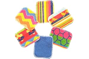World's Best Flat Pot Scrubbers. Dishwasher Safe. Assorted Colors (6)